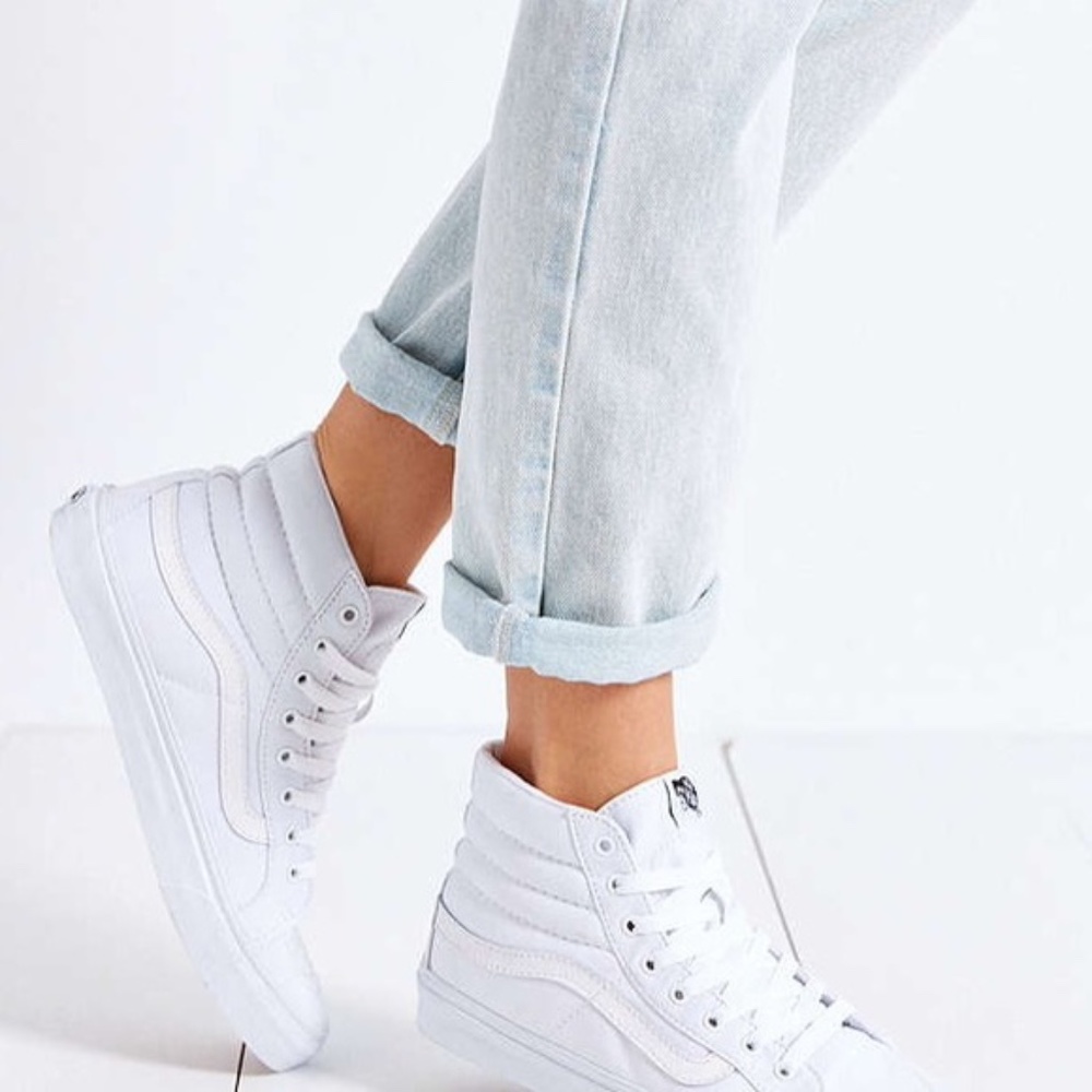 Vans Sk8 Hi Slim White NWOT - 9